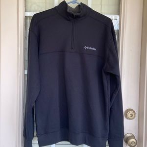 COLUMBIA HALF ZIP BLACK lONG SLEEVE PULL OVER